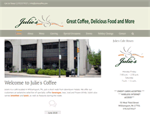 Tablet Screenshot of juliescoffee.com